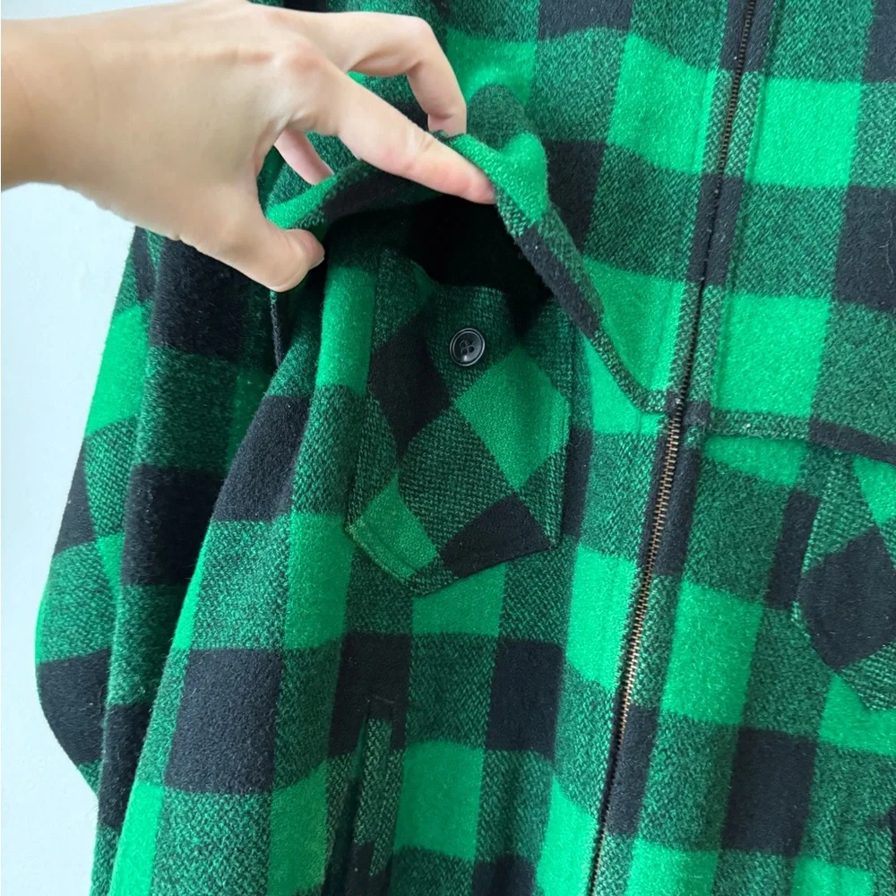 VTG vintage Johnson Woolen Mills buffalo check wool jacket XL - Picture 6 of 14